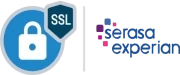 Logo da Secure Sockets Layer acompanhado do logo da Serasa Experian